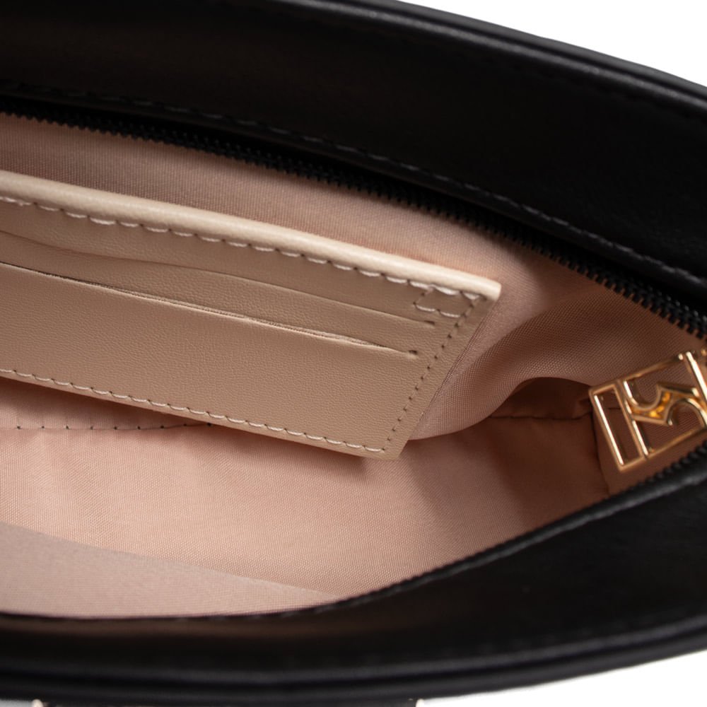 Bolsa Feminina Rafitthy Transversal Pequena Preto Preto 4