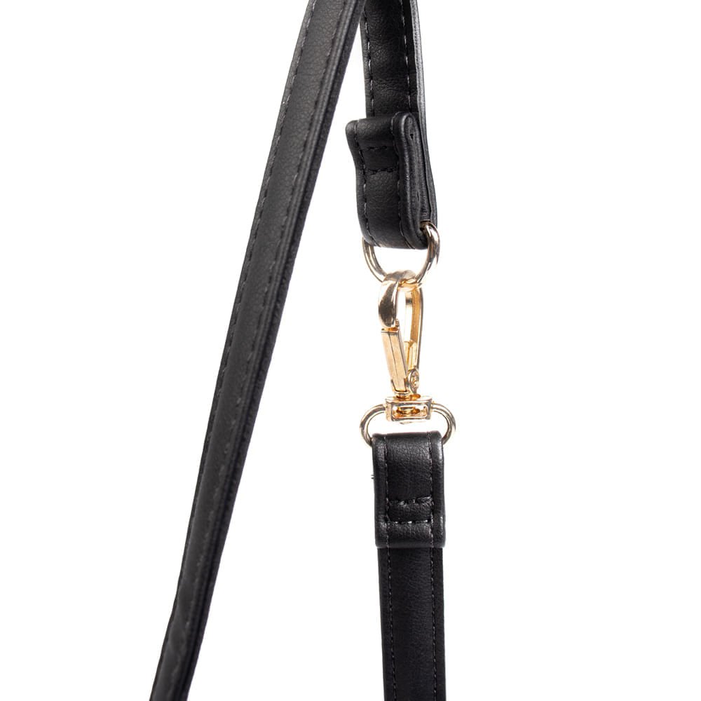 Bolsa Feminina Rafitthy Transversal Pequena Preto Preto 6