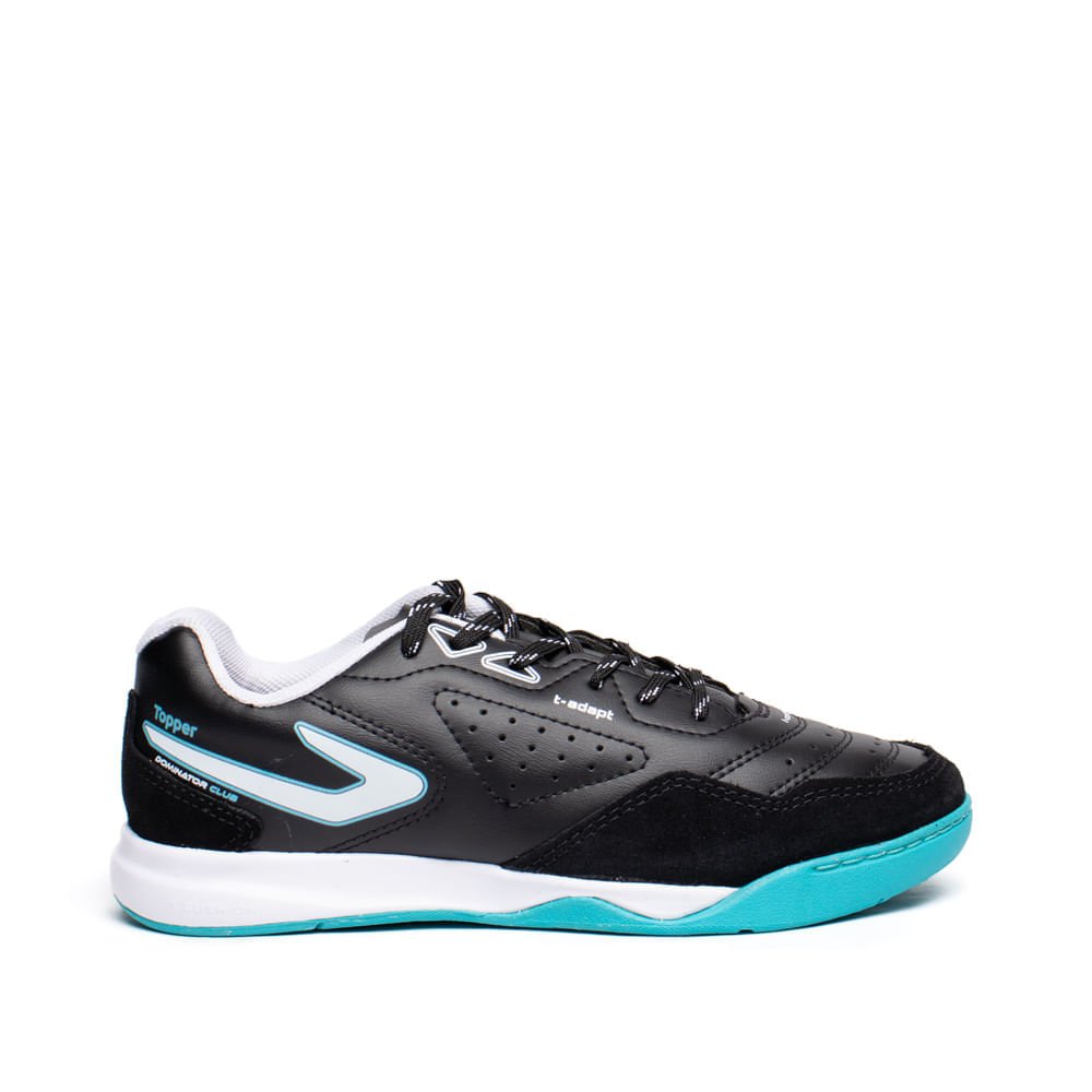 Chuteira Futsal Infantil Topper Dominator Club V Preto/Azul Preto 1