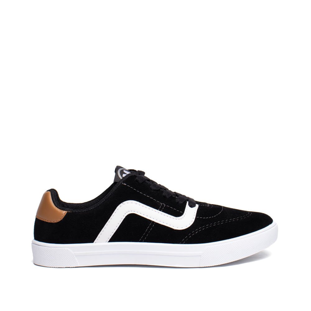Tênis Infantil Molekinho Camurça Slip On Preto/Branco