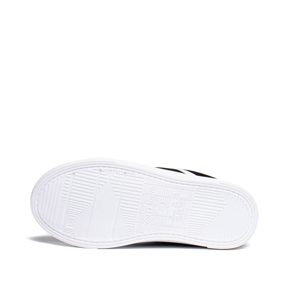 Tênis Infantil Molekinho Camurça Slip On Preto/Branco Preto 2
