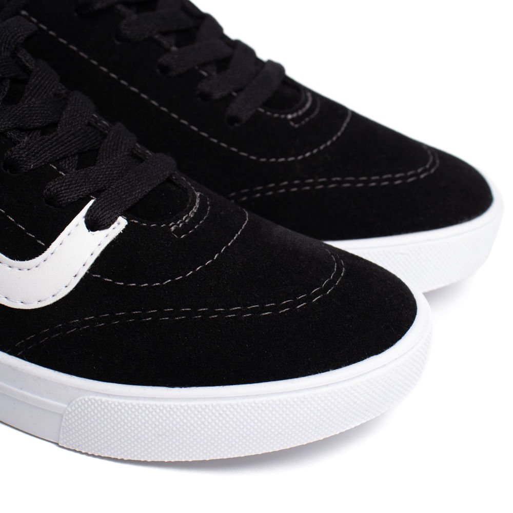 Tênis Infantil Molekinho Camurça Slip On Preto/Branco Preto 5