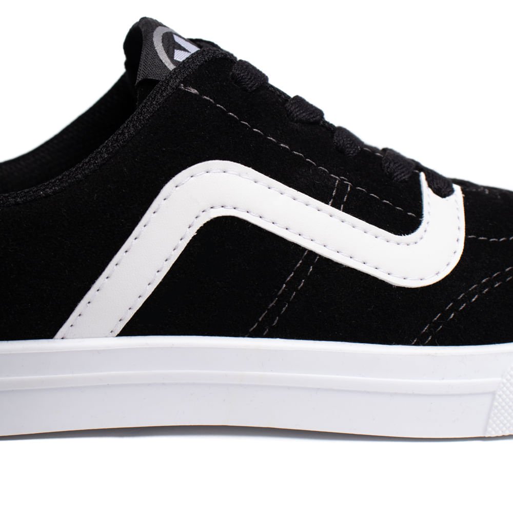 Tênis Infantil Molekinho Camurça Slip On Preto/Branco Preto 6