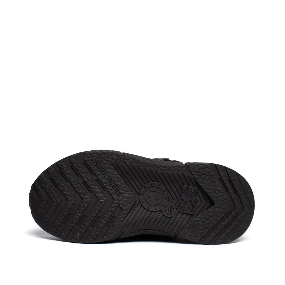 Tênis Infantil Molekinho Calce Fácil Tecido Preto/Branco Preto 2