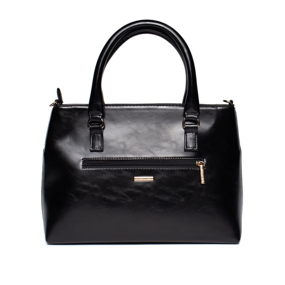 Bolsa Feminina Rafitthy Tote Média Verniz Preto Preto 2