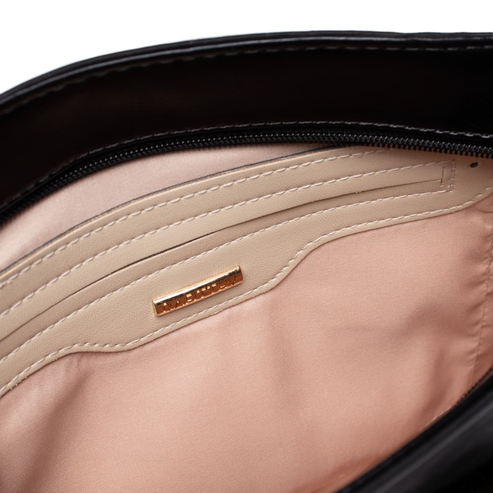 Bolsa Feminina Rafitthy Tote Média Verniz Preto Preto 5