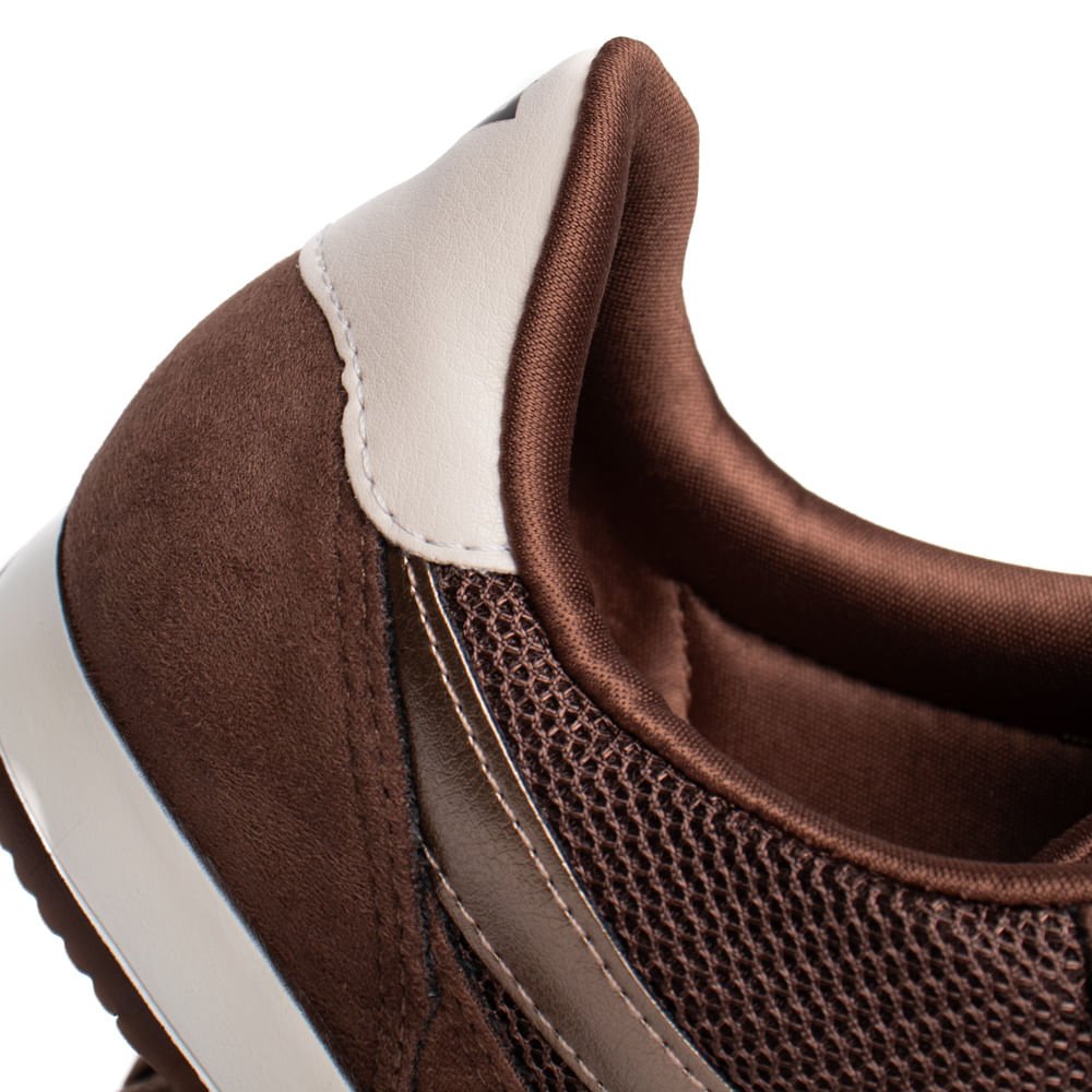 Tênis Feminino Via Marte Camurça Flatform Marrom Marrom 8