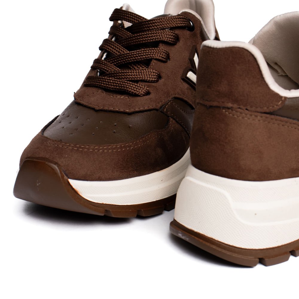 Tênis Feminino Via Marte Napa Camurça Marrom Marrom 7