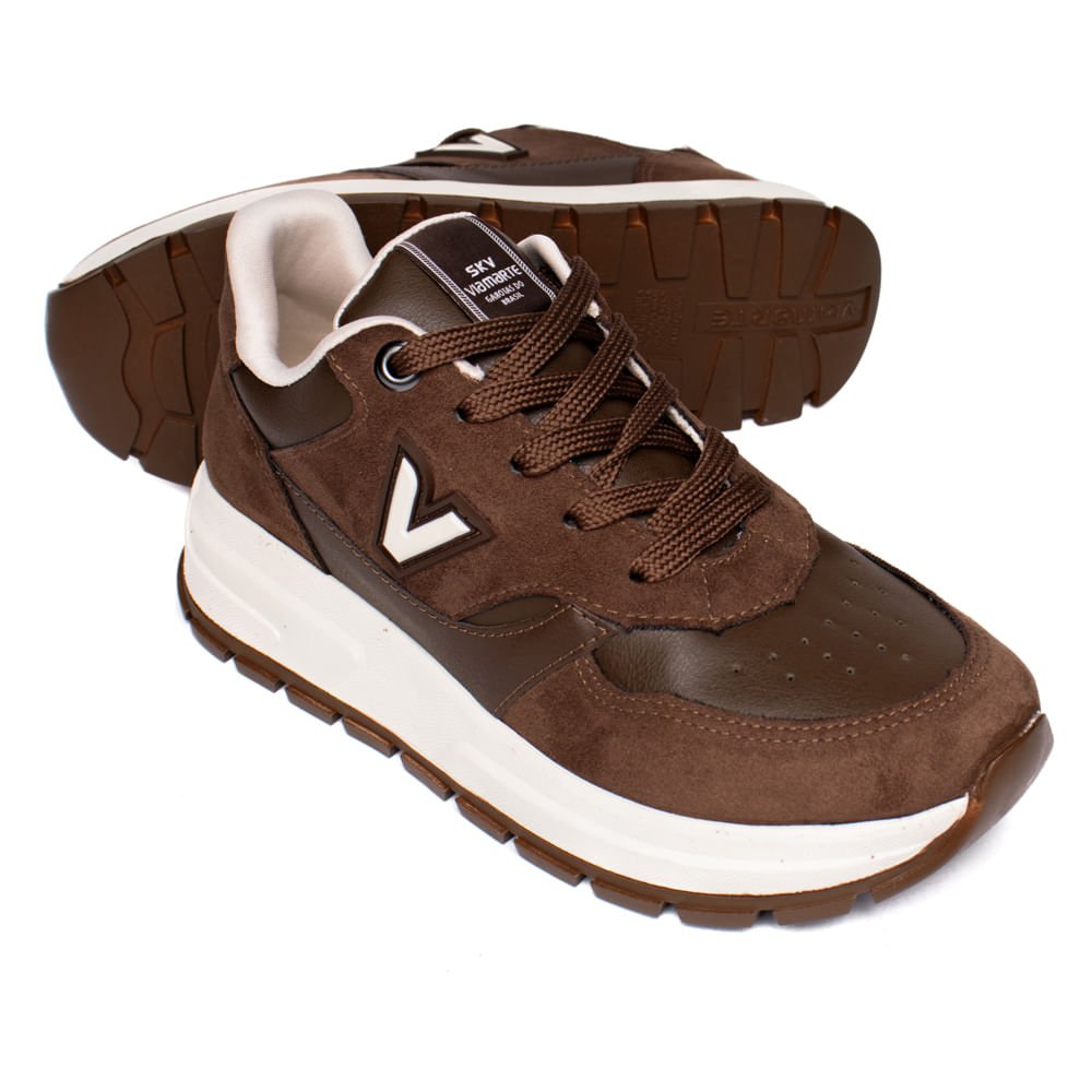 Tênis Feminino Via Marte Napa Camurça Marrom Marrom 8