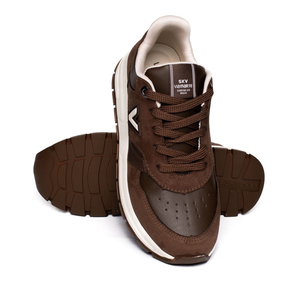 Tênis Feminino Via Marte Napa Camurça Marrom Marrom 10