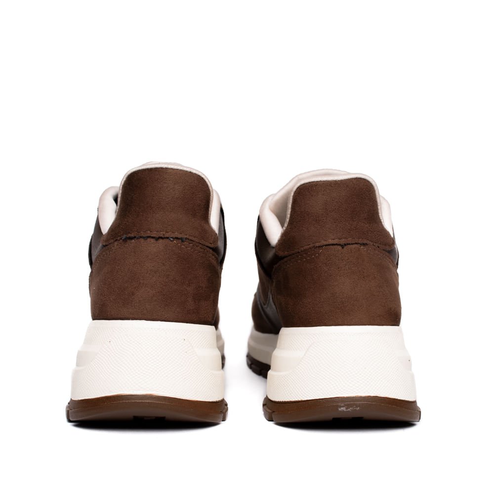 Tênis Feminino Via Marte Napa Camurça Marrom Marrom 3