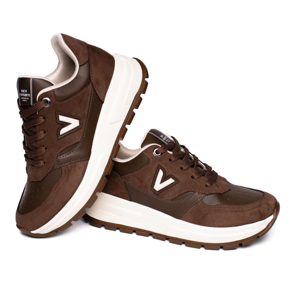 Tênis Feminino Via Marte Napa Camurça Marrom Marrom 5
