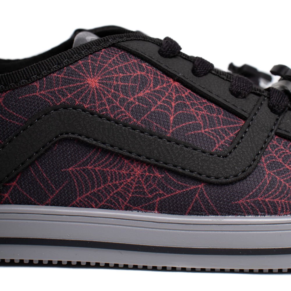 Tênis Infantil Molekinho Spider Teia Napa Preto/Vermelho Preto/Vermelho 6