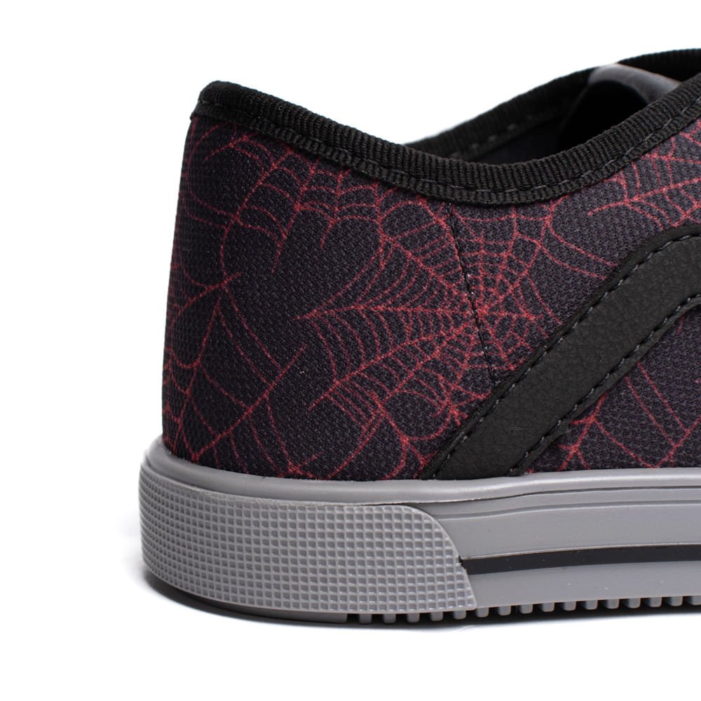 Tênis Infantil Molekinho Spider Teia Napa Preto/Vermelho Preto/Vermelho 7