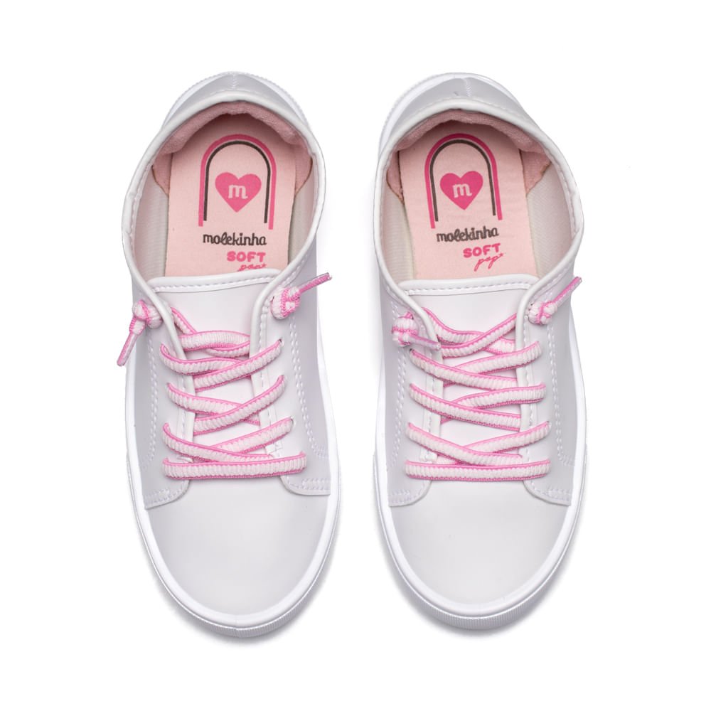 Tênis Infantil Molekinha Casual Napa Branco Branco 4