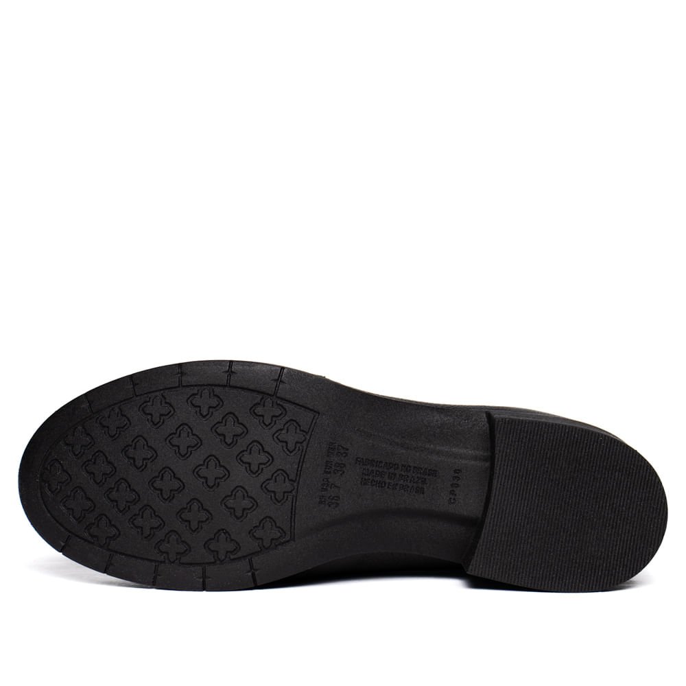 Bota Feminina Campesí Cano Curto Couro Preto Preto 2