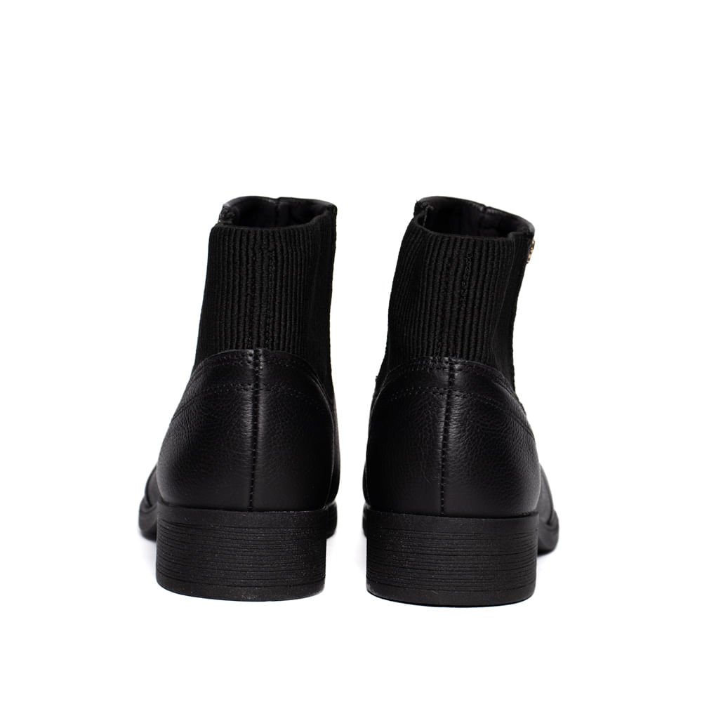 Bota Feminina Campesí Cano Curto Couro Preto Preto 3