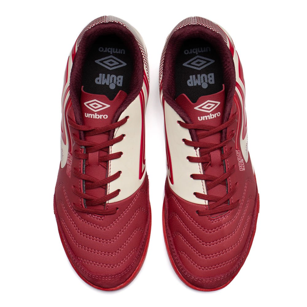 Chuteira Futsal Masculina Umbro Pro5 Bump Vermelho/Off White Vermelho 4