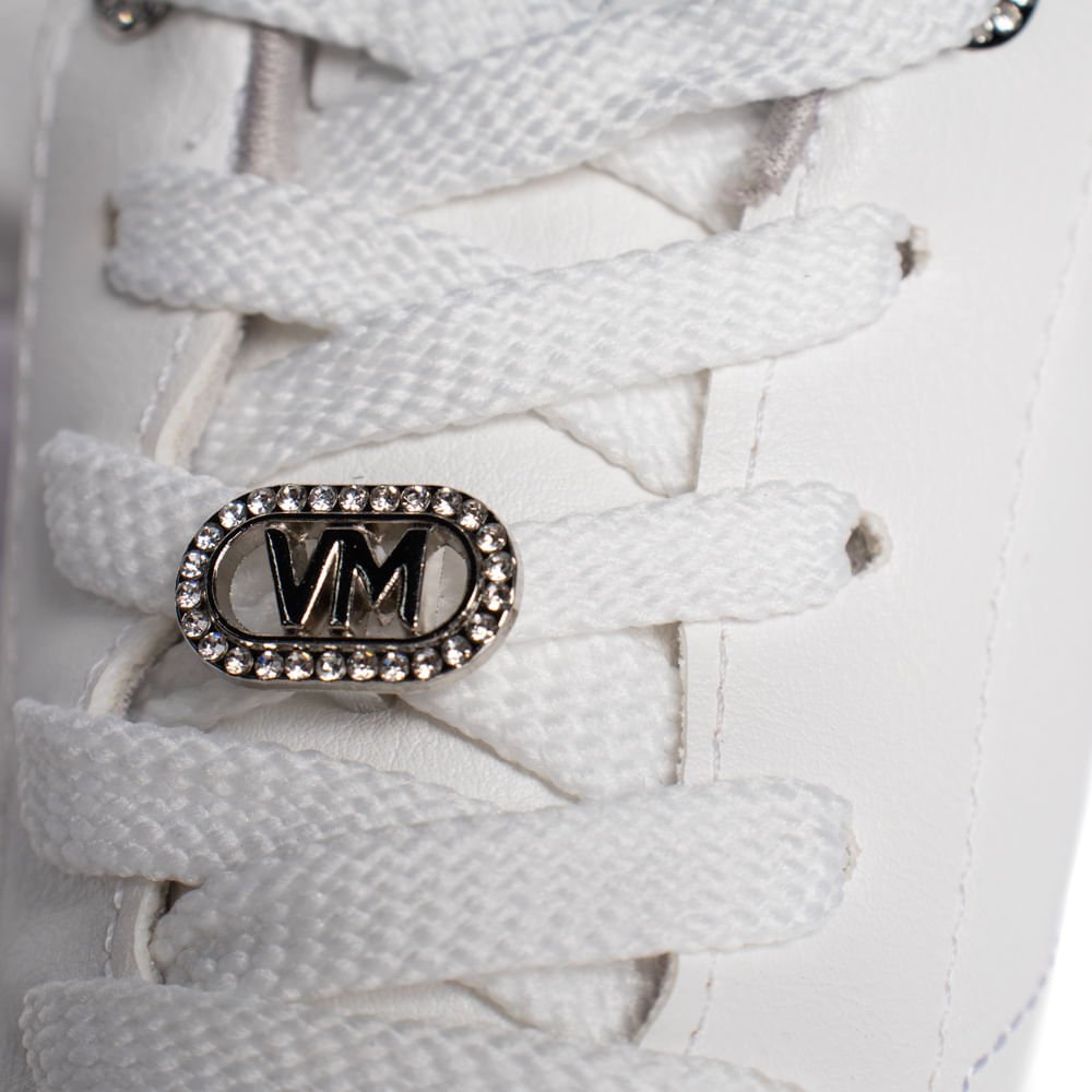 Tênis Feminino Via Marte Anabela Napa Branco/Prata Branco 5