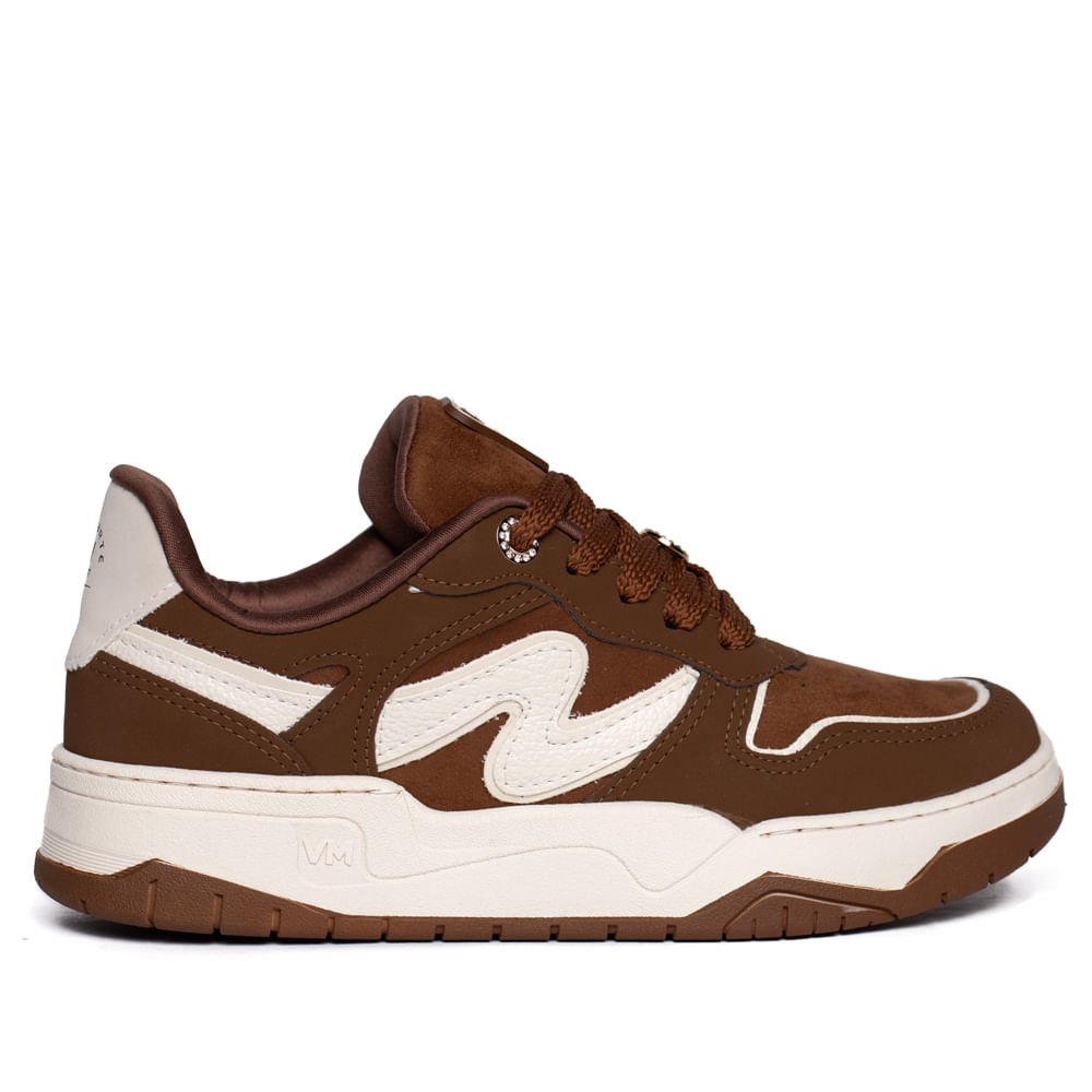 Tênis Feminino Via Marte Nobuck Solado Caixa Marrom/Branco
