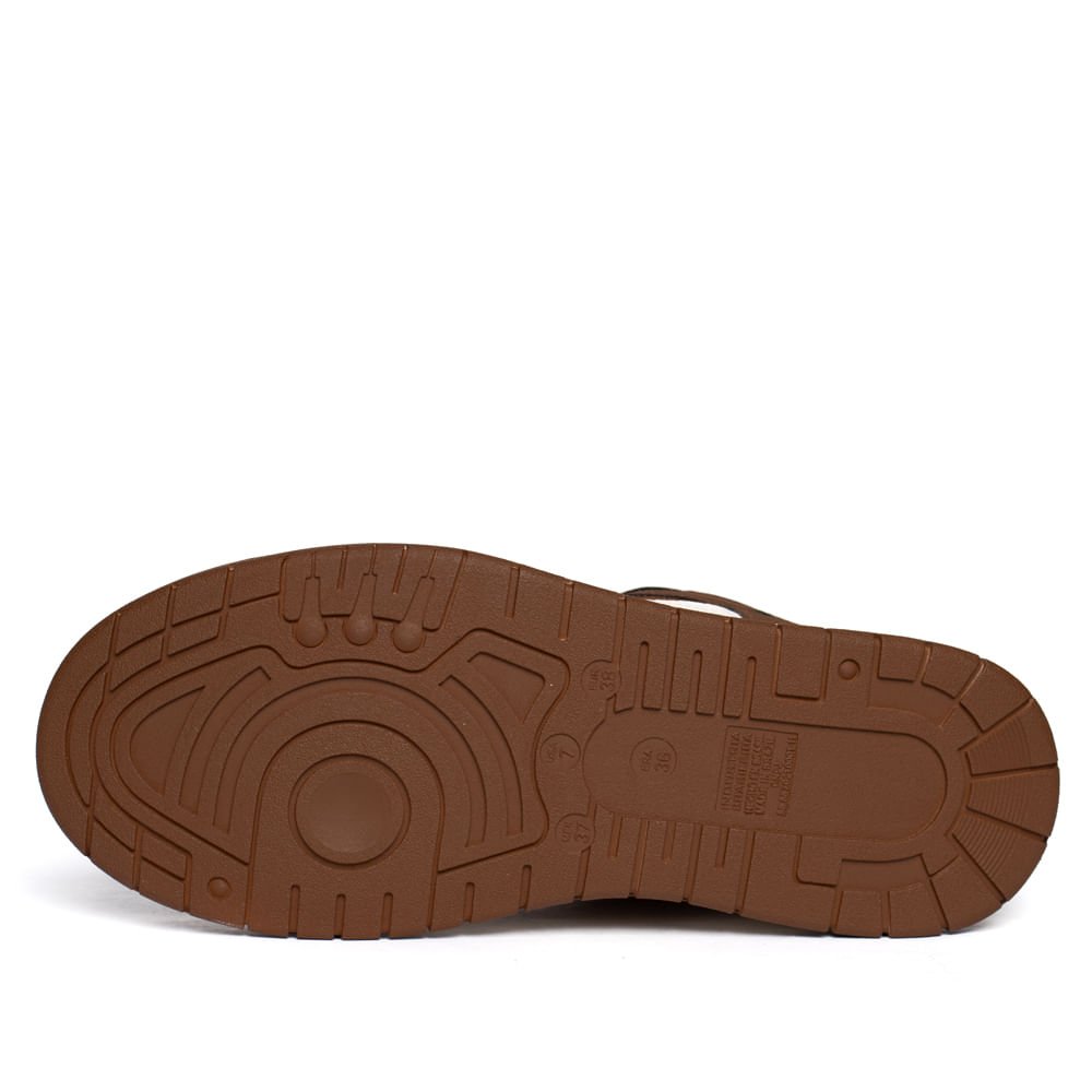Tênis Feminino Via Marte Nobuck Solado Caixa Marrom/Branco Marrom 2