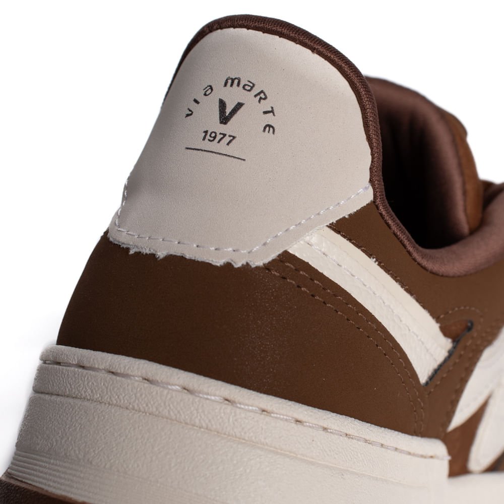Tênis Feminino Via Marte Nobuck Solado Caixa Marrom/Branco Marrom 7