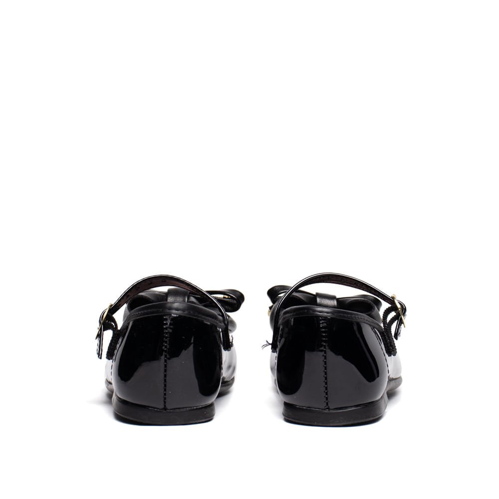 Sapatilha Infantil Molekinha Baby Verniz Laço Preto Preto 3