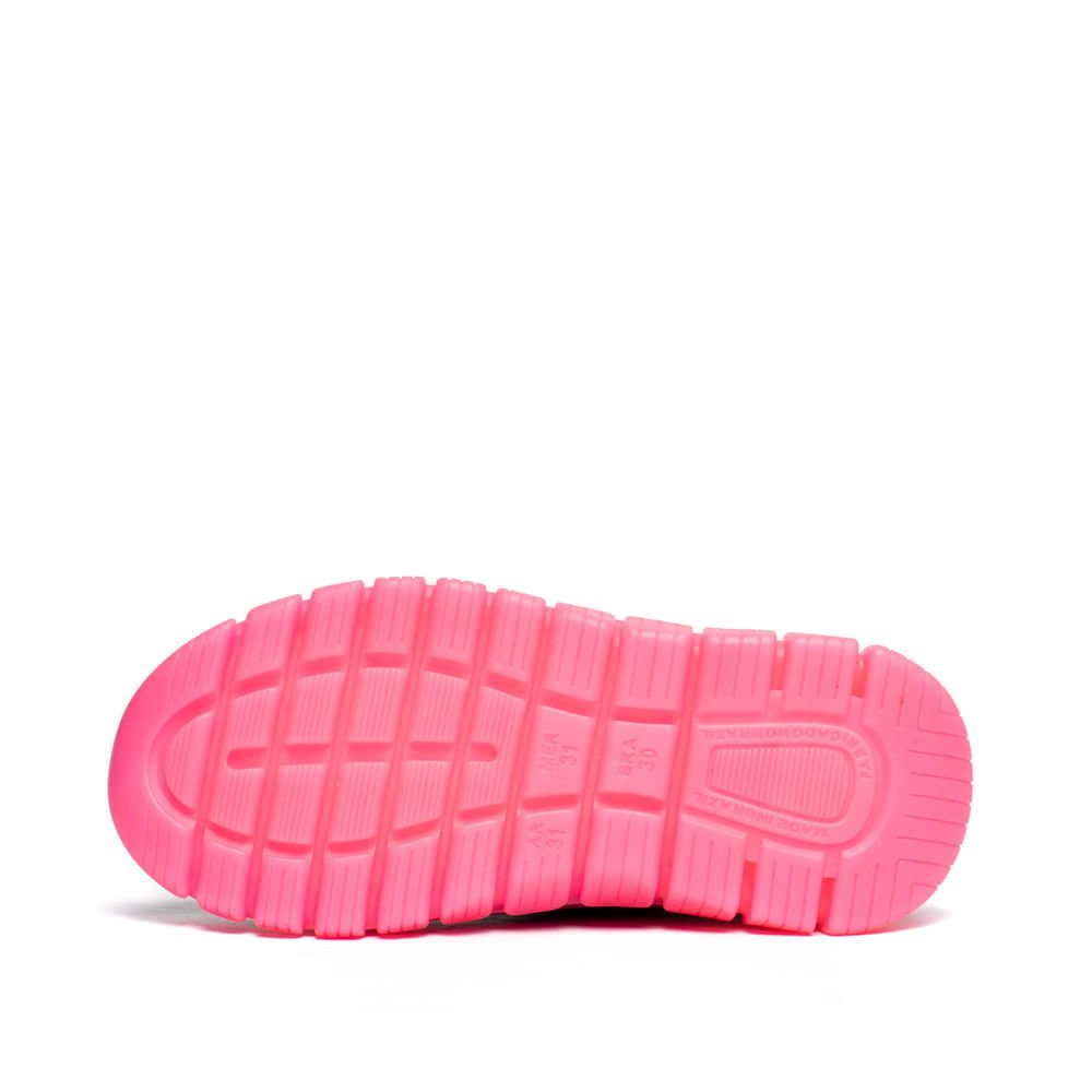 Tênis Infantil Novopé Soft Sport Slip-on Glitter Preto/Pink Preto/Pink 2