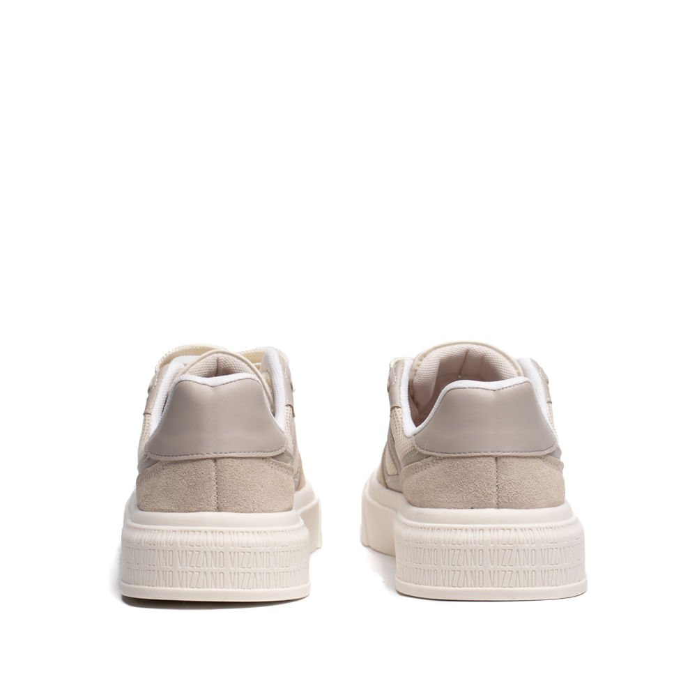 Tênis Feminino Vizzano Flatform Mesh Bege/Off White Bege 3