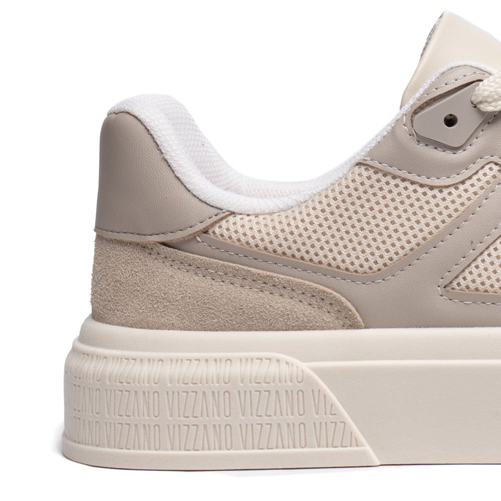 Tênis Feminino Vizzano Flatform Mesh Bege/Off White Bege 5