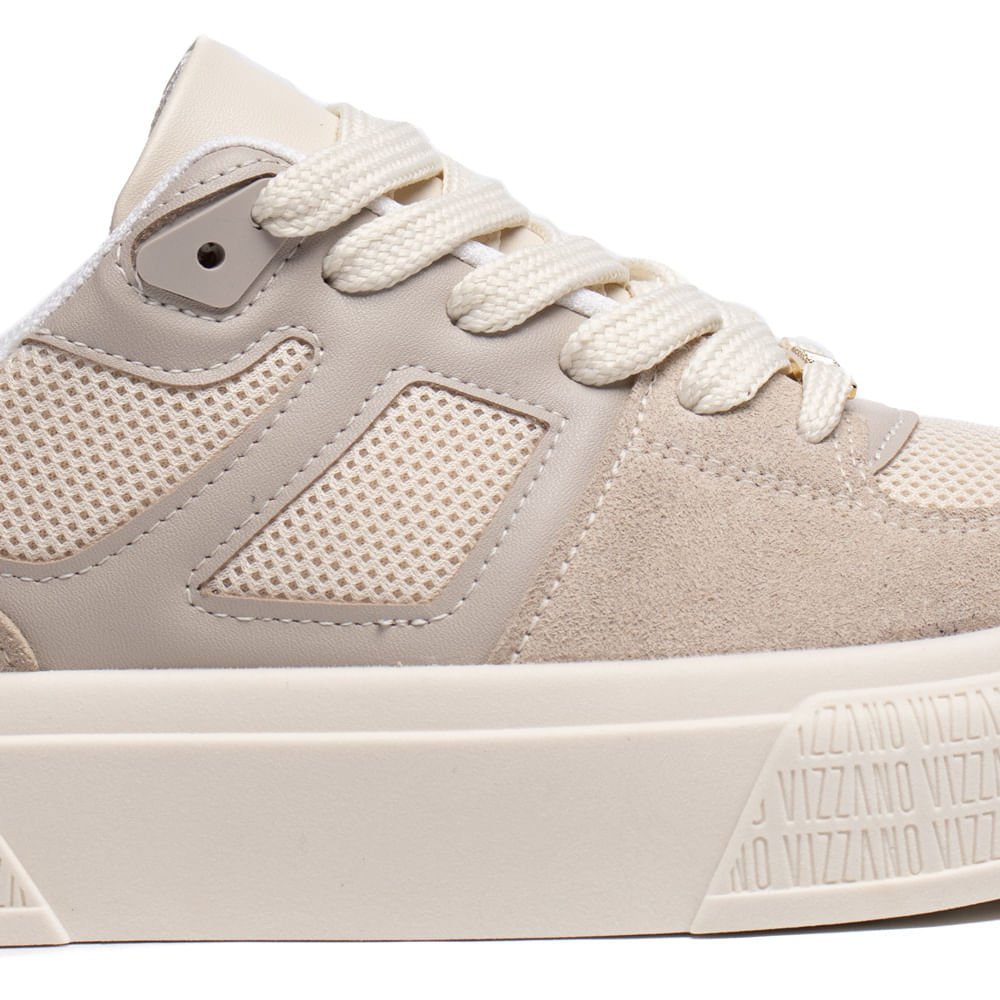 Tênis Feminino Vizzano Flatform Mesh Bege/Off White Bege 6