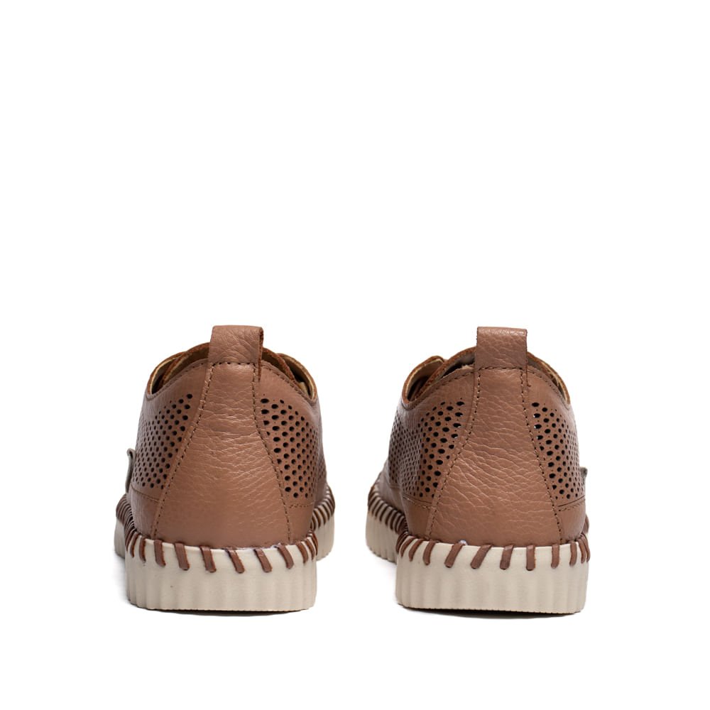 Tênis Feminino Bottero Couro Burnished Marrom/Off White Marrom 3