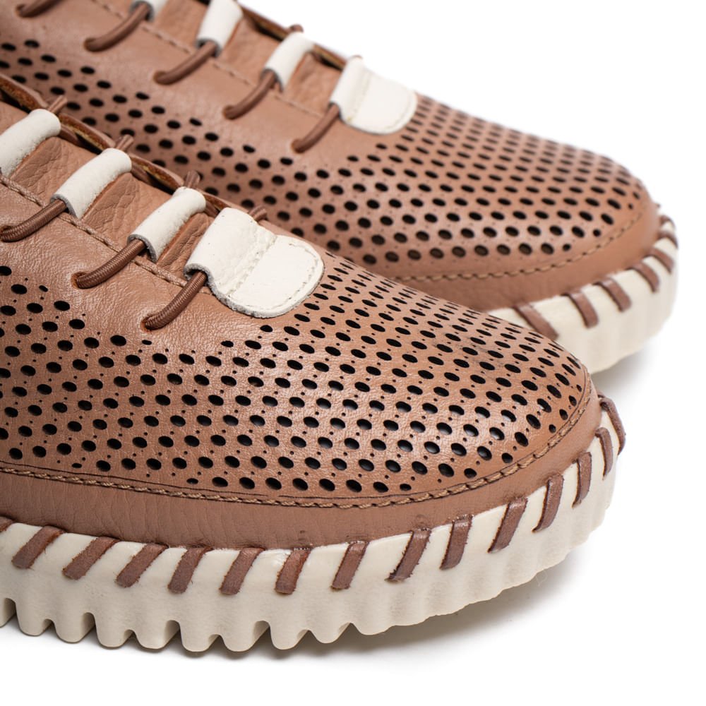 Tênis Feminino Bottero Couro Burnished Marrom/Off White Marrom 5