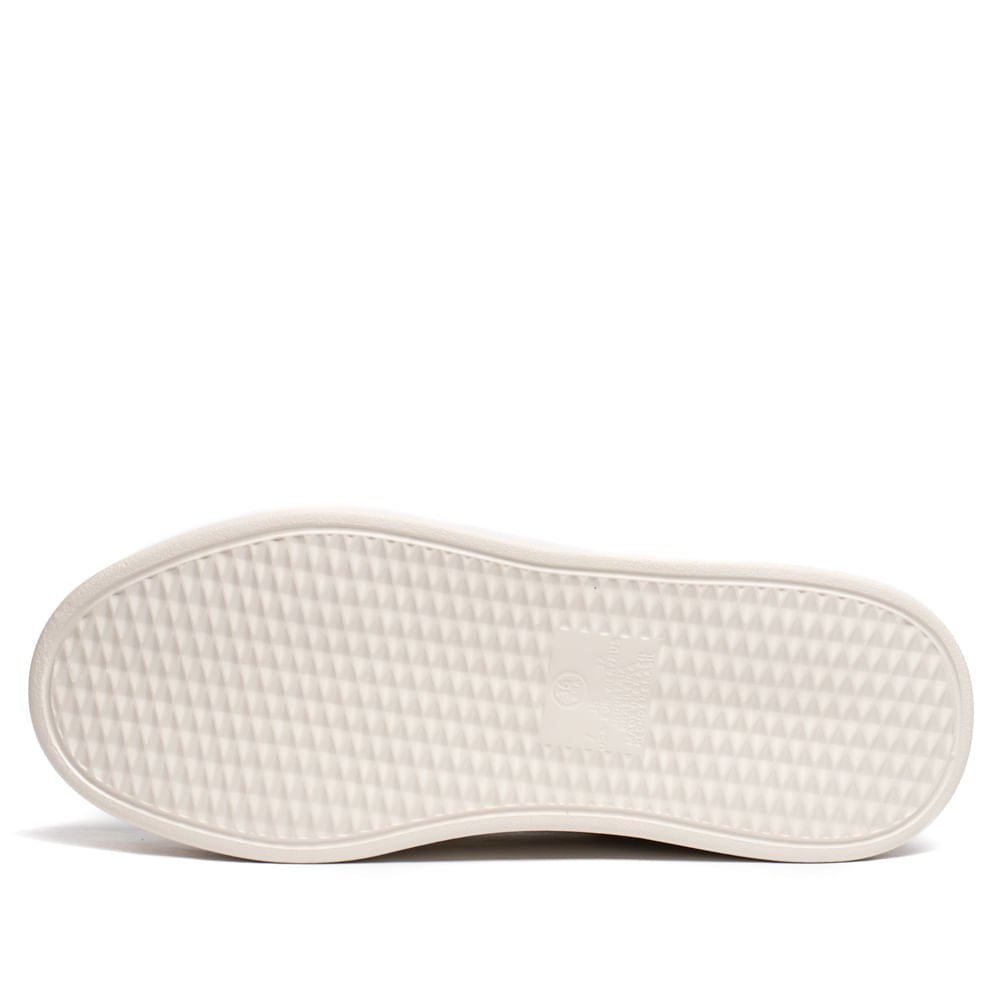 Tênis Feminino Moleca Flatform Nobuck Branco/Verde Bege 2