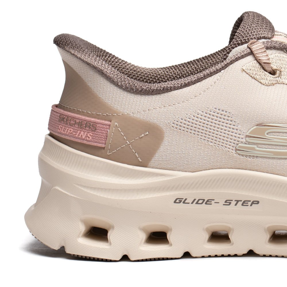 Tênis Feminino Skechers Glide-Step Pro Slip-Ins Nude/Rosa Bege 5