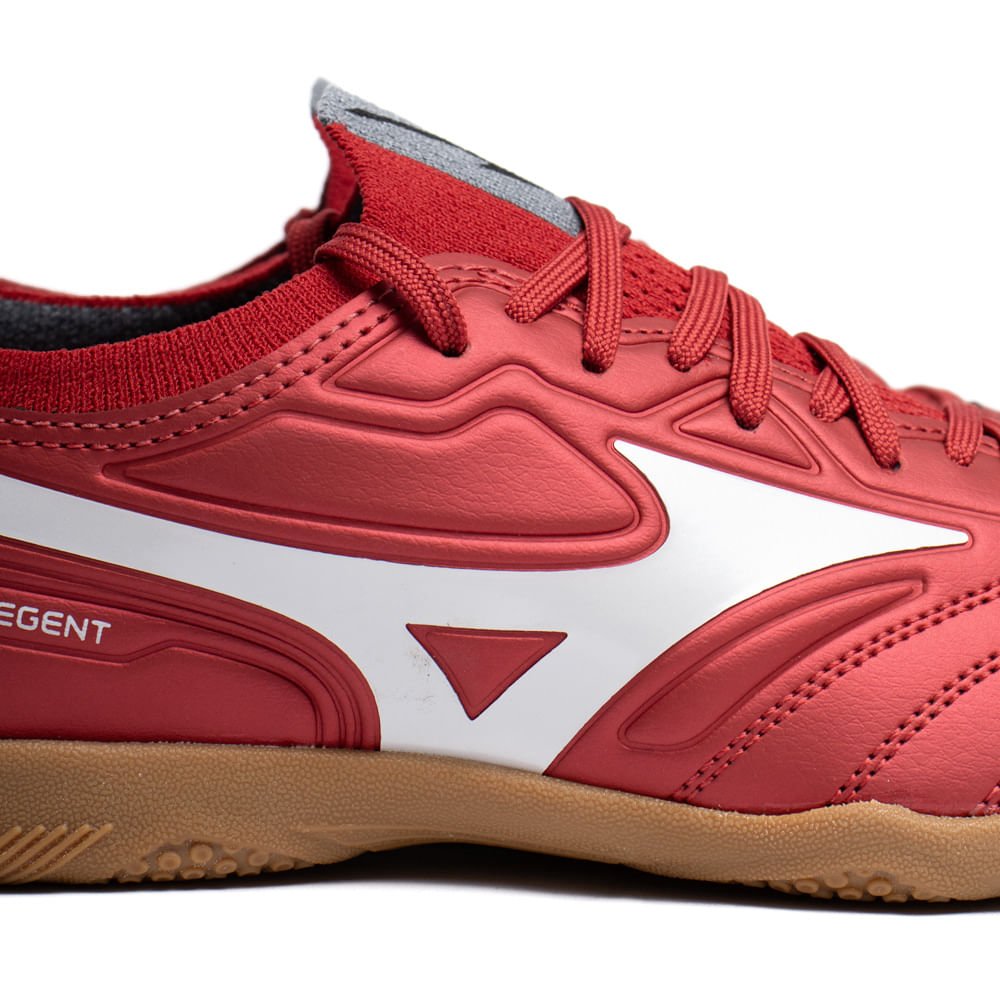 Chuteira Infantil Mizuno Regent IN JR Knit Vermelho/Branco Vermelho 6