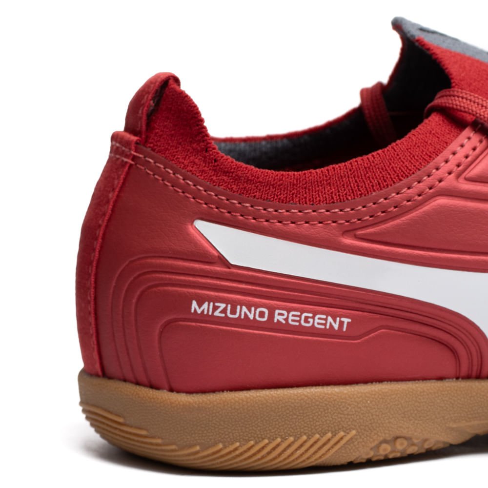 Chuteira Infantil Mizuno Regent IN JR Knit Vermelho/Branco Vermelho 7