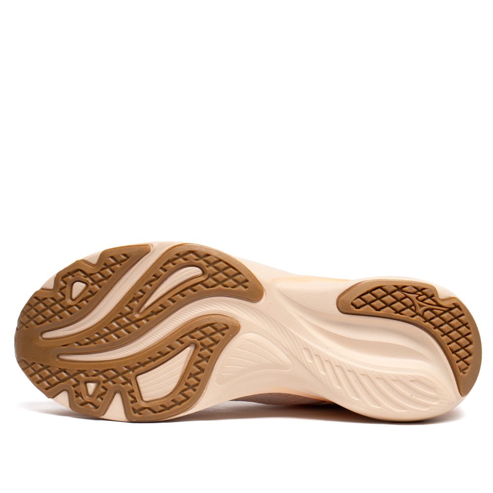 Tênis Feminino Mizuno Glow 3 Knit Softierfoam Bege/Laranja Bege 2