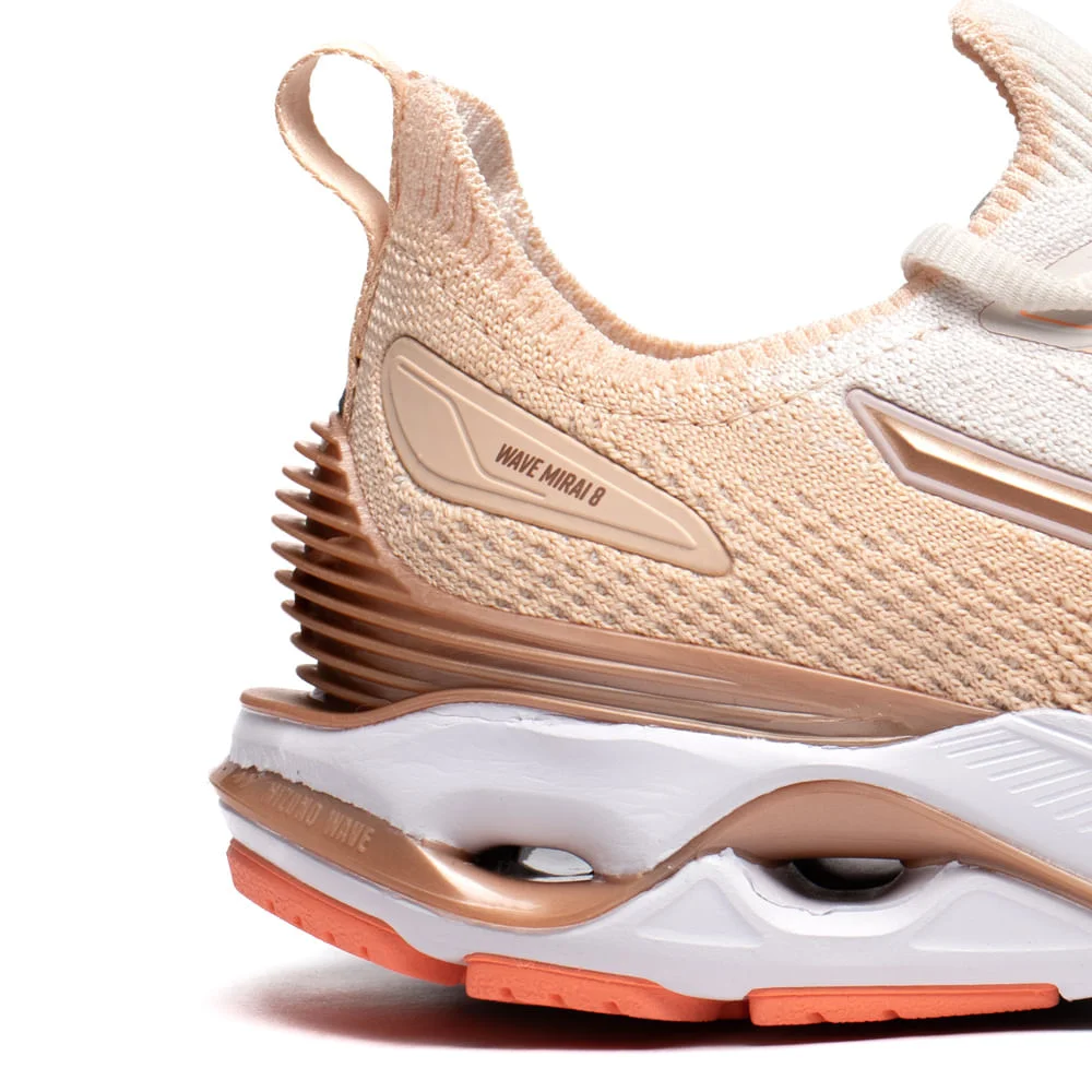 Tênis Feminino Mizuno Wave Mirai 8 Knit Off White/Bege Off White/Bege 4