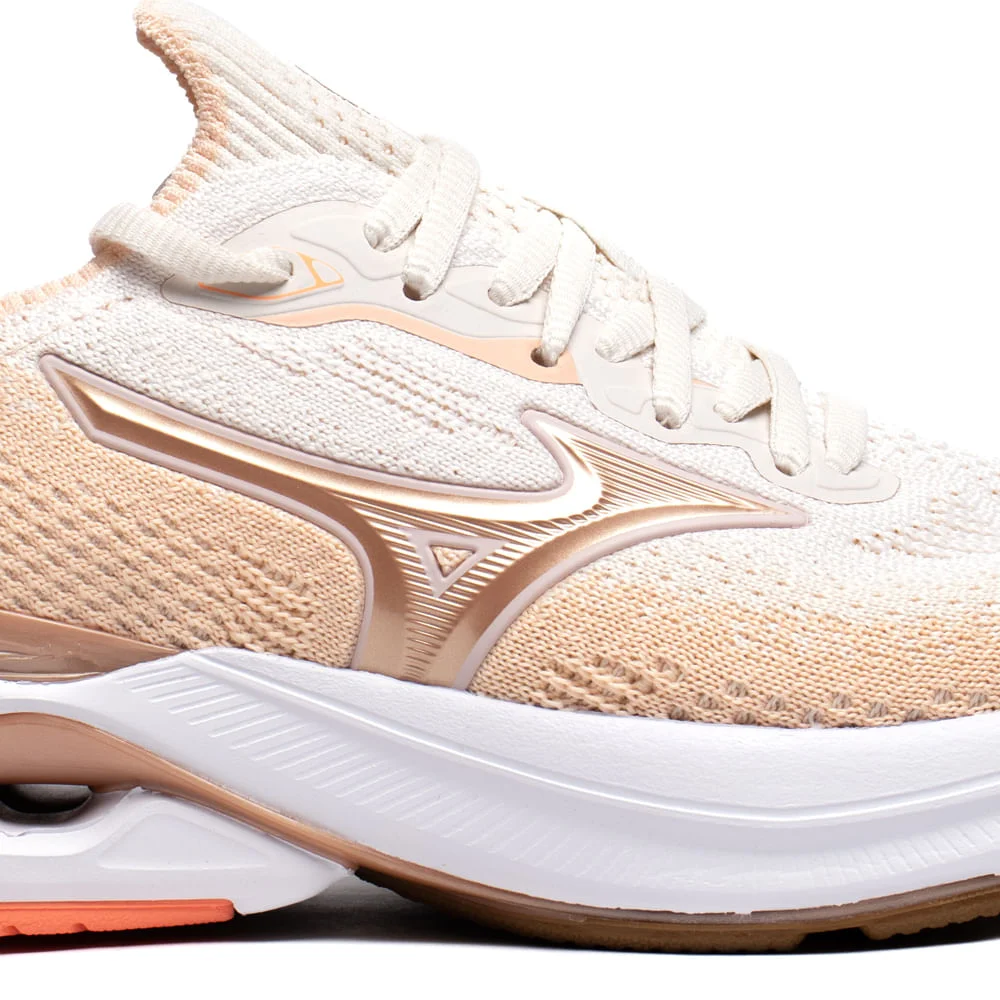 Tênis Feminino Mizuno Wave Mirai 8 Knit Off White/Bege Off White/Bege 5