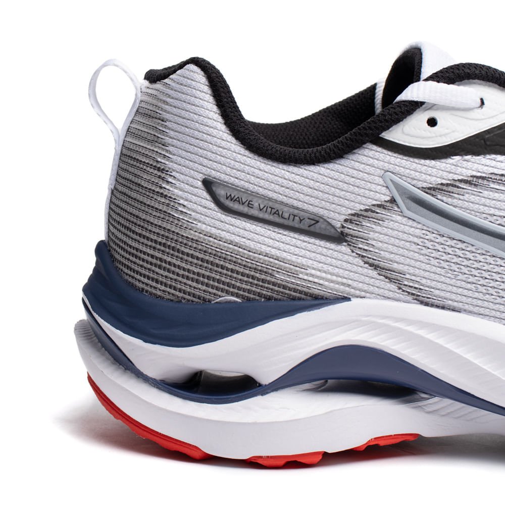 Tênis Masculino Mizuno Wave Vitality 7 Mesh Branco/Cinza Branco/Cinza 7