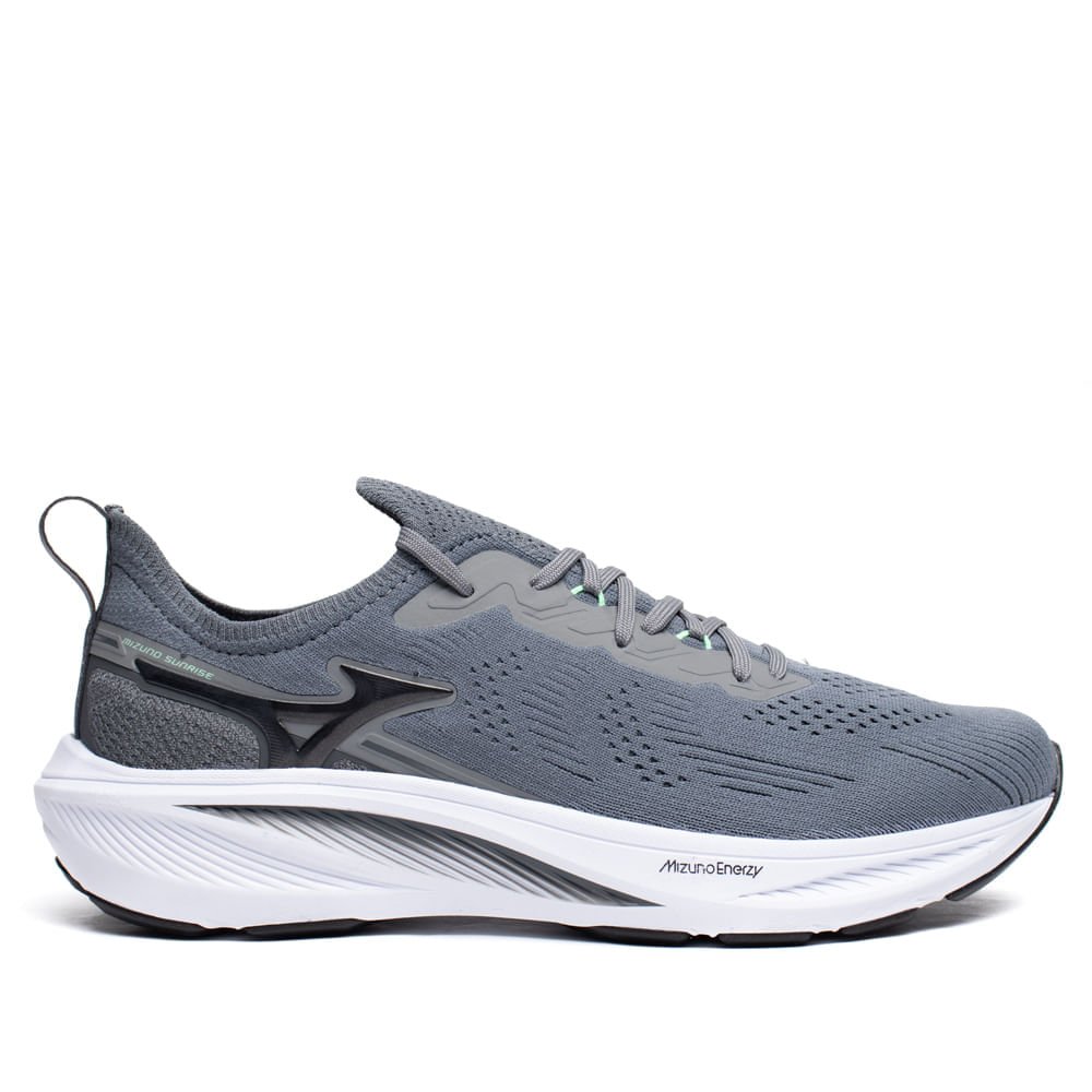 Tênis Masculino Mizuno Sunrise Wave Mesh Cinza Escuro/Verde
