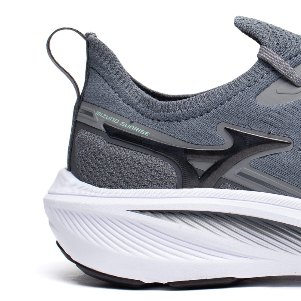 Tênis Masculino Mizuno Sunrise Wave Mesh Cinza Escuro/Verde Cinza 5