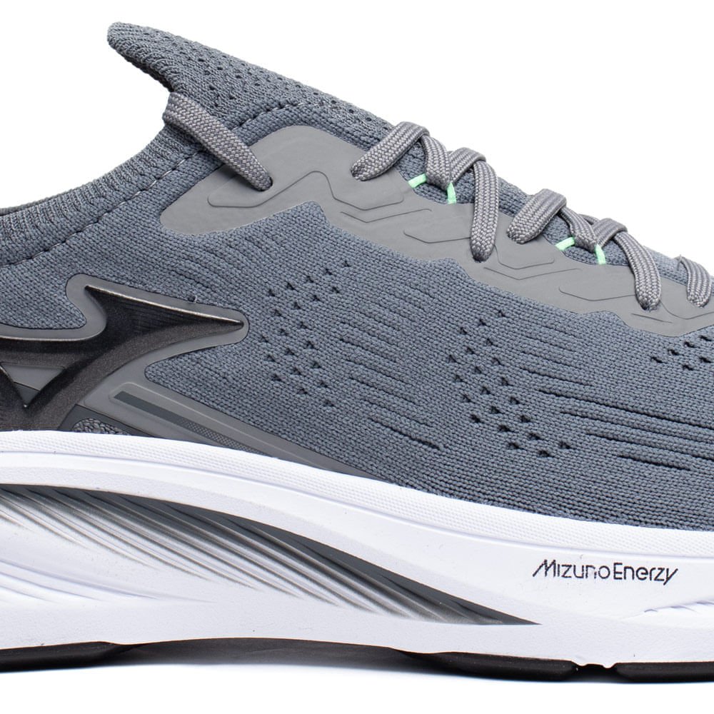 Tênis Masculino Mizuno Sunrise Wave Mesh Cinza Escuro/Verde Cinza 6