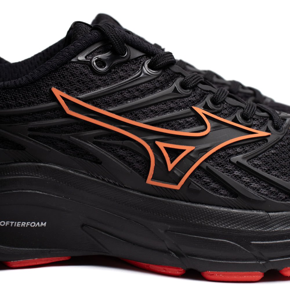 Tênis Infantil Mizuno Jet 8 Softierfoam Preto/Salmão Preto/Laranja 6