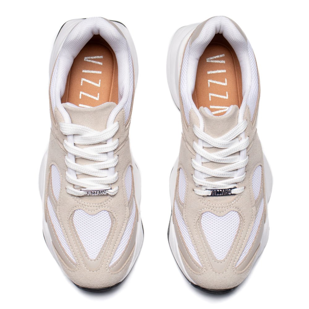 Tênis Feminino Vizzano Nylon Chunky Bege/Branco Bege/Branco 4