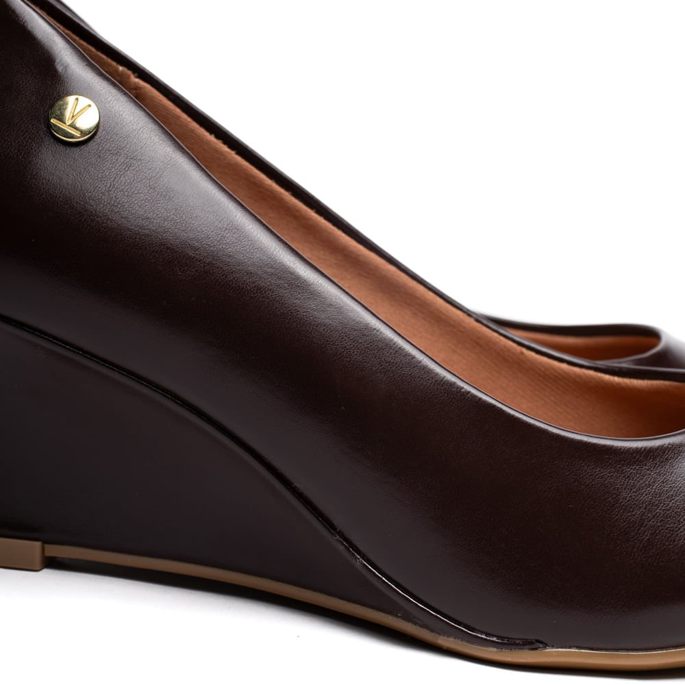 Scarpin Feminino Vizzano Napa Garda Anabela Marrom Marrom 6