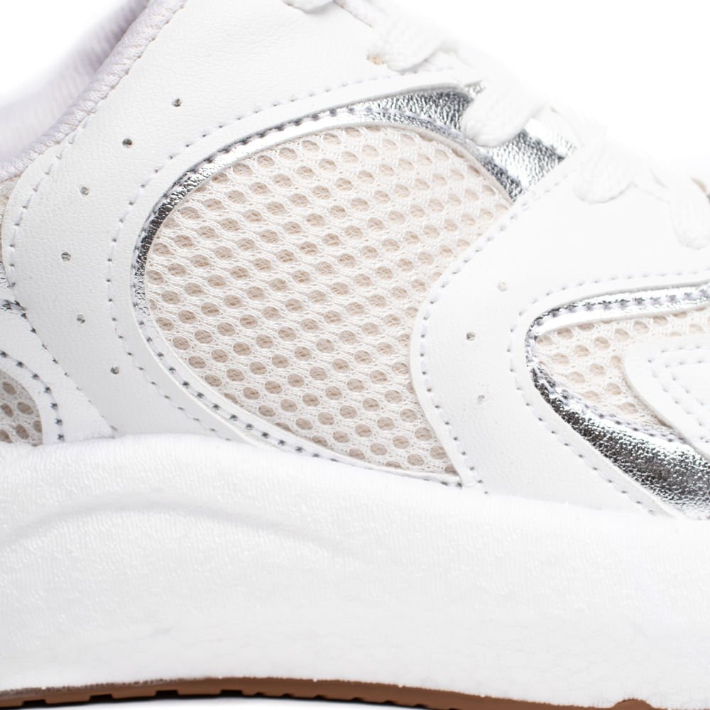 Tênis Feminino Beira Rio Free Sport Branco/Prata Branco 6