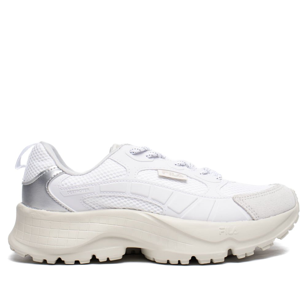 Tênis Feminino Fila Destroyer Tratorado Branco/Cinza
