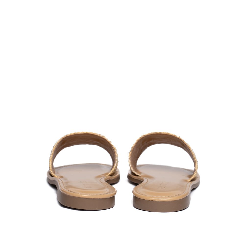 Chinelo Rasteira Feminina Via Marte Ráfia Bege Bege 4